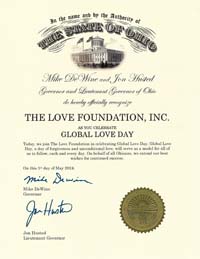 Ohio Governor Mike DeWine Proclaims Global Love Day 2024