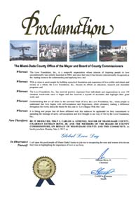 Global Love Day Proclamation Miami-Dade County, Florida