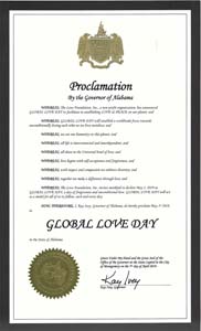 Alabama Governor Kay Ivey Proclaims Global Love Day 2019