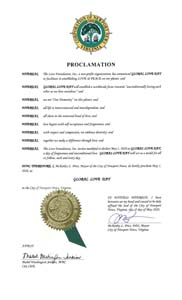 Newport News, Virginia Mayor McKinley Price Proclaims Global Love Day 2020 