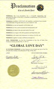North Port, Florida Mayor Jill Luke Proclaims Global Love Day 2021