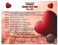 Wentzville, Missouri Mayor Nickolas Guccione Global Love Day 2021