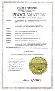 Indiana Governor Eric Holcomb Proclaims Global Love Day 2023