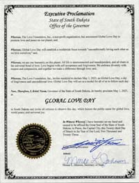 South Dakota Governor Kristi Noem Proclaims Global Love Day 2023